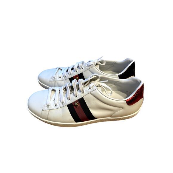 Gucci Women's Star Studded Striped‎ Tennis Sneakers - Picture 1 of 7
